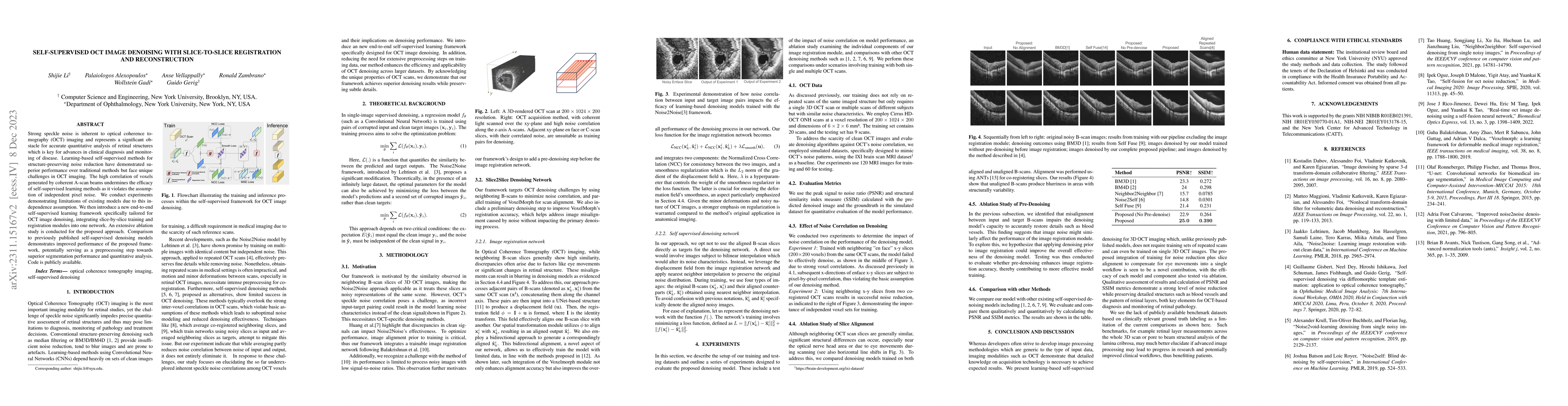 Thumbnail for Self-supervised OCT Image Denoising with Slice-to-Slice Registration and
  Reconstruction