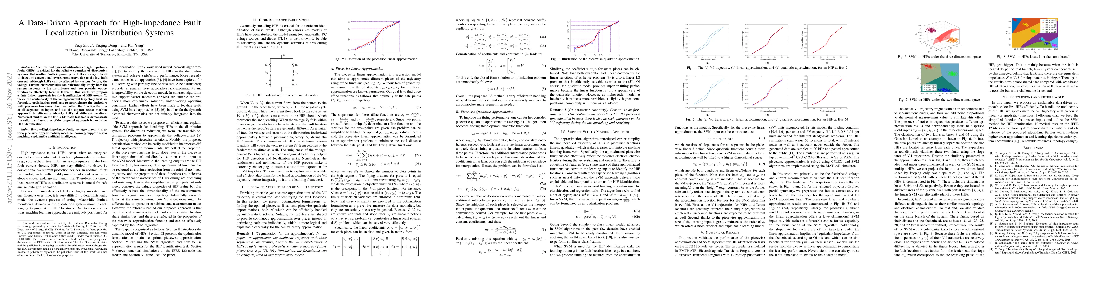 Thumbnail for A Data-Driven Approach for High-Impedance Fault Localization in
  Distribution Systems