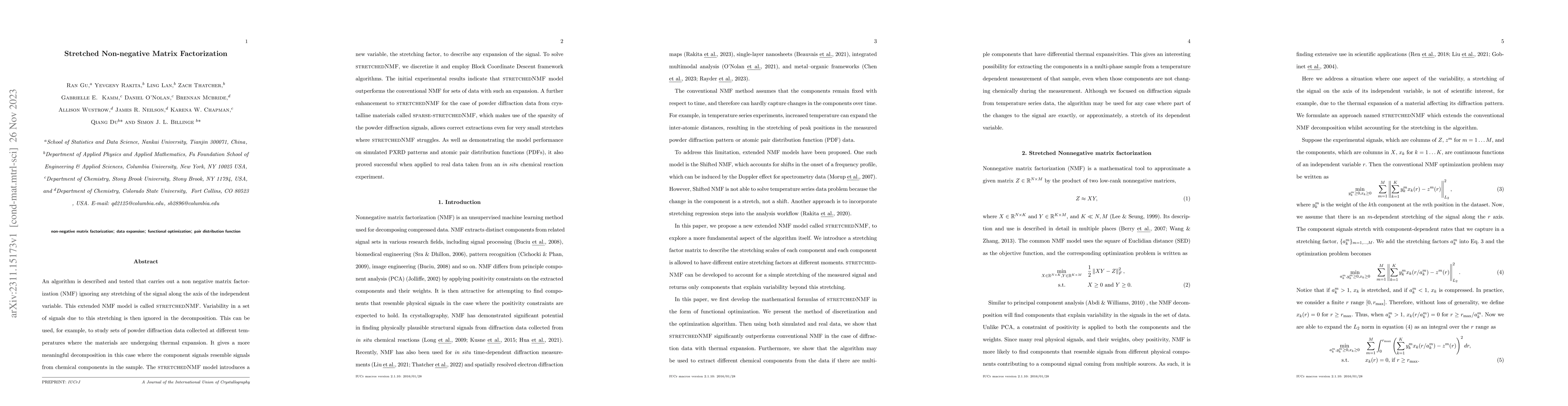 Thumbnail for Stretched Non-negative Matrix Factorization