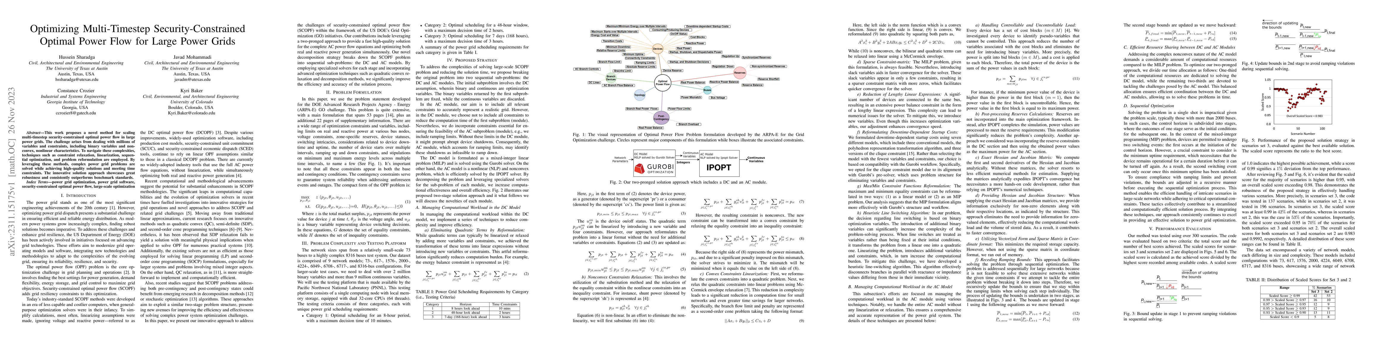 Thumbnail for Optimizing Multi-Timestep Security-Constrained Optimal Power Flow for
  Large Power Grids