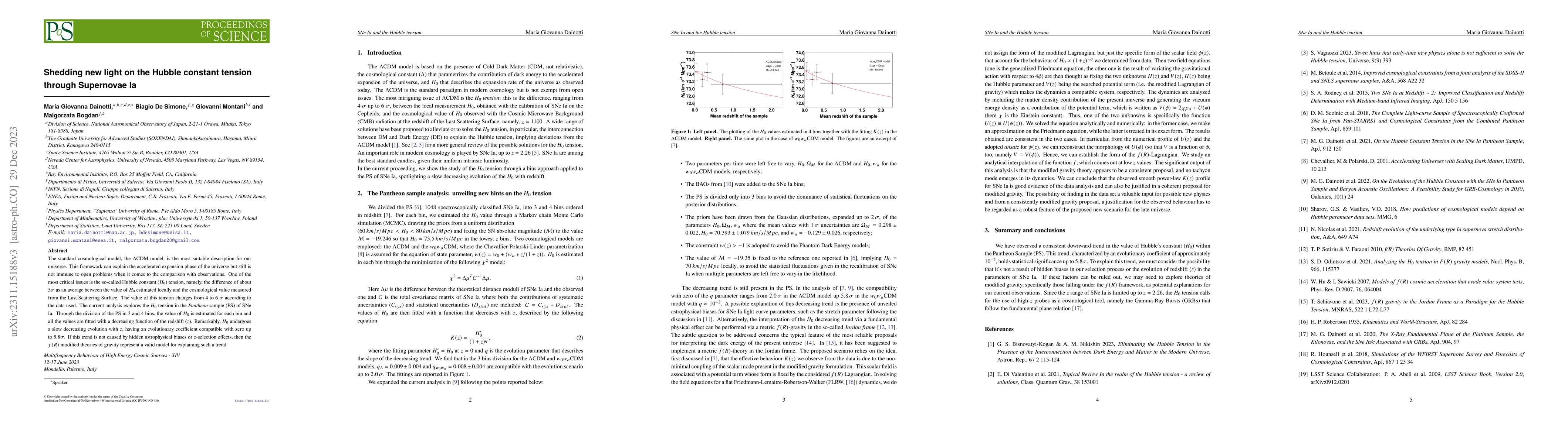 Thumbnail for Shedding new light on the Hubble constant tension through Supernovae Ia