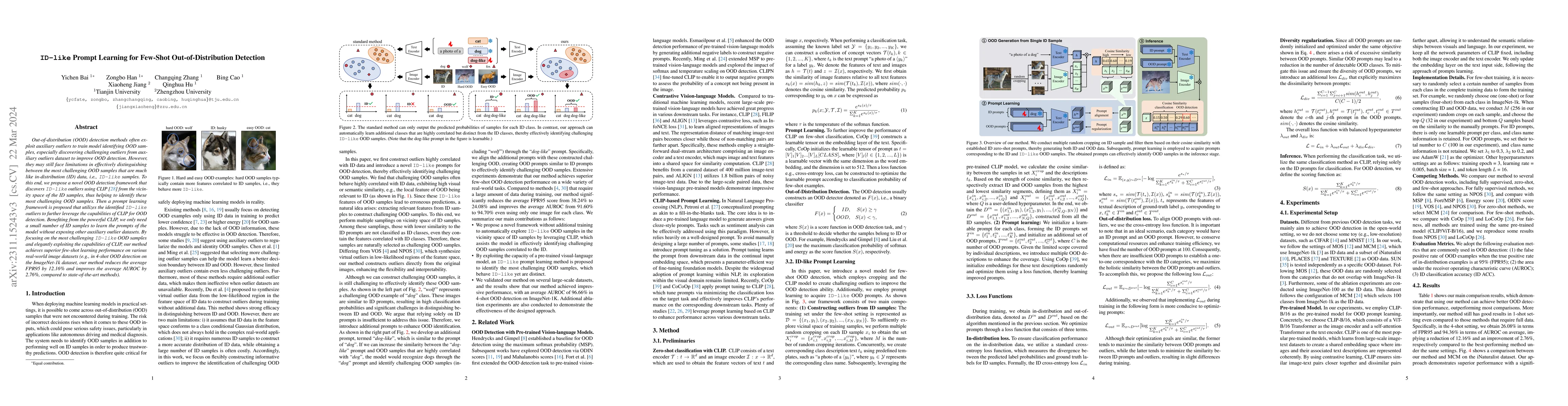 Thumbnail for ID-like Prompt Learning for Few-Shot Out-of-Distribution Detection