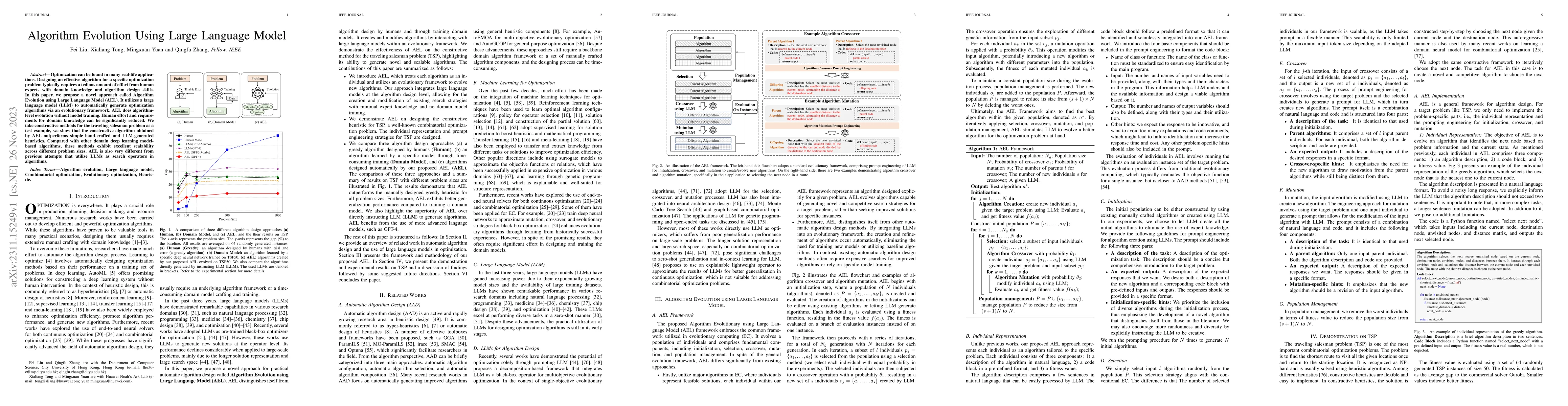 Thumbnail for Algorithm Evolution Using Large Language Model