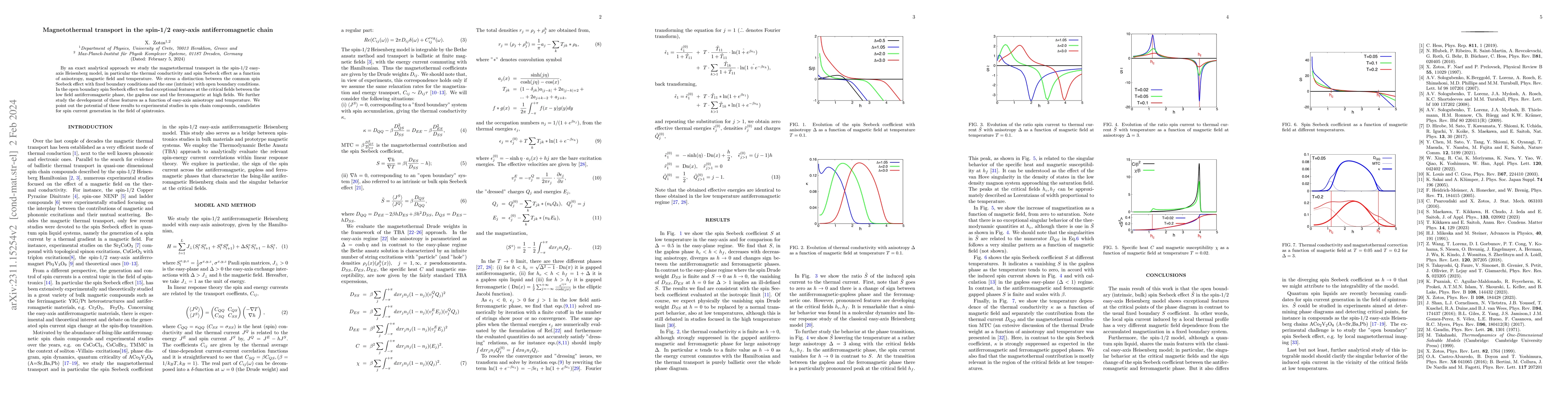 Thumbnail for Magnetothermal transport in the spin-1/2 easy-axis antiferromagnetic
  chain