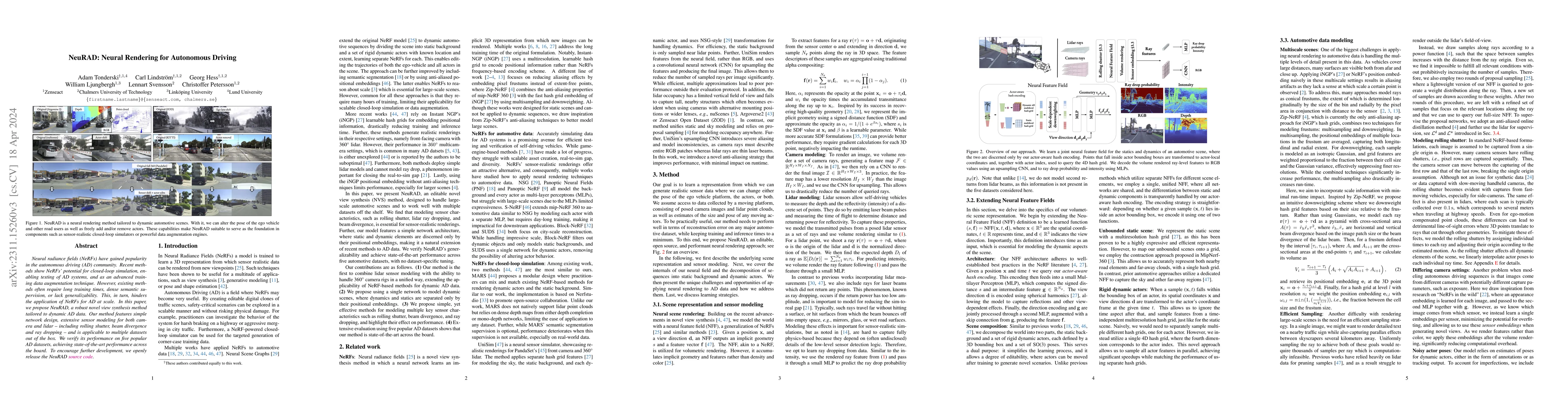 Thumbnail for NeuRAD: Neural Rendering for Autonomous Driving