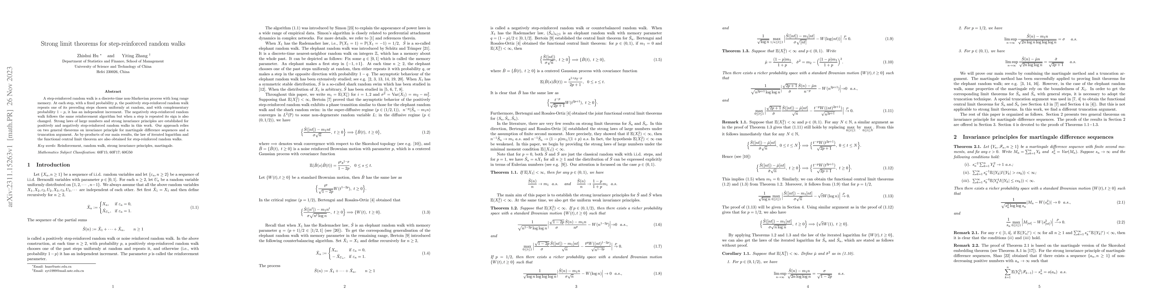 Thumbnail for Strong limit theorems for step-reinforced random walks