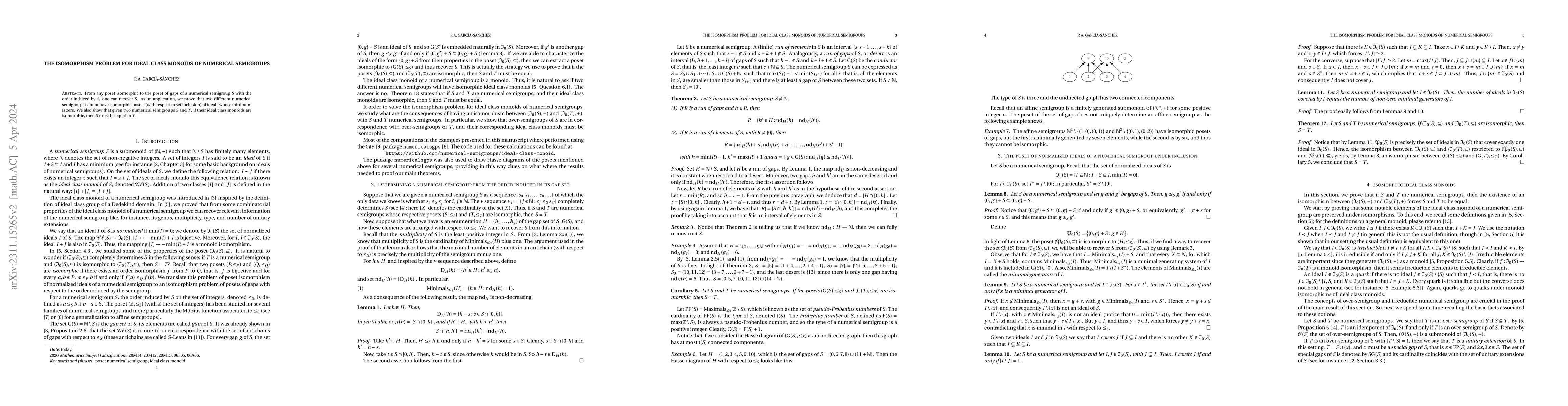 Thumbnail for The isomorphism problem for ideal class monoids of numerical semigroups
