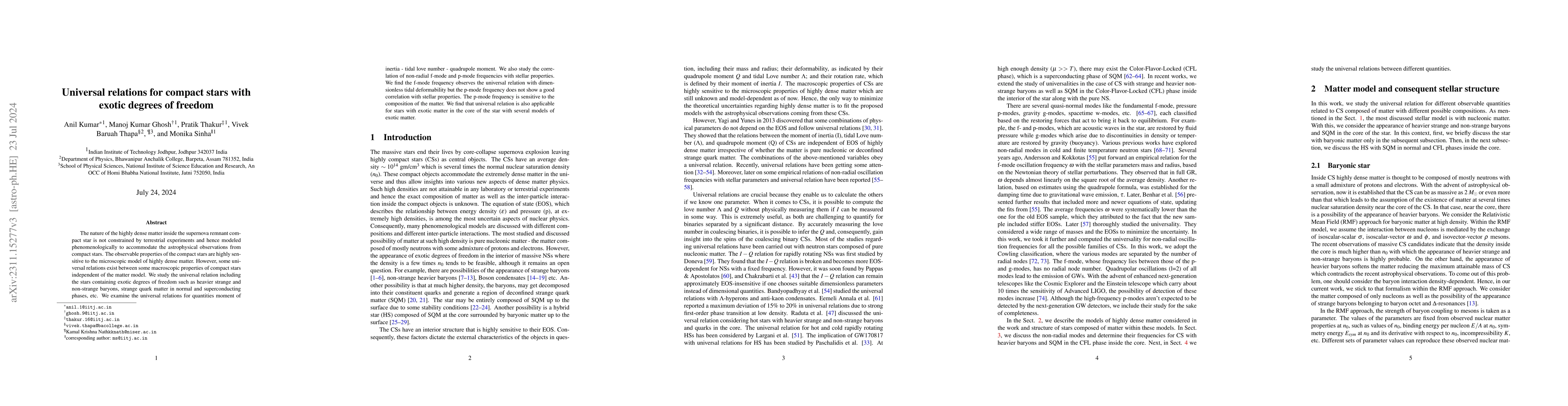 Thumbnail for Universal relations for compact stars with exotic degrees of freedom