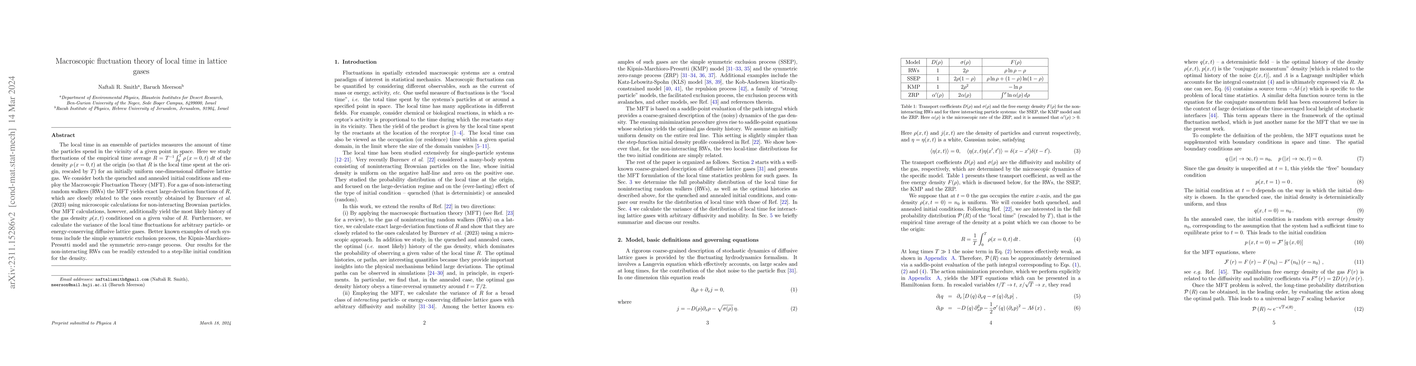 Thumbnail for Macroscopic fluctuation theory of local time in lattice gases