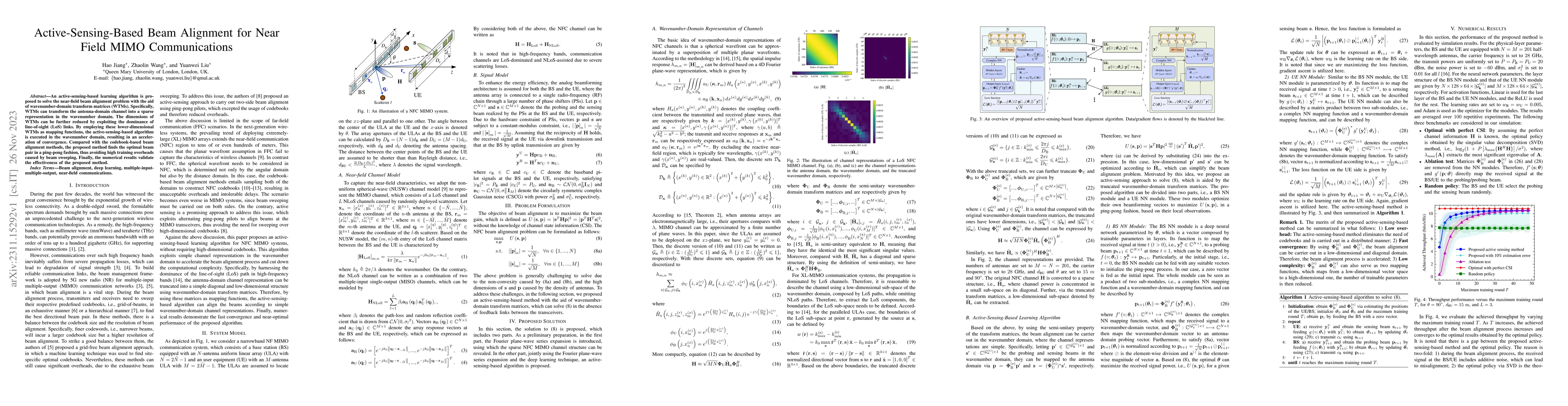 Thumbnail for Active-Sensing-Based Beam Alignment for Near Field MIMO Communications