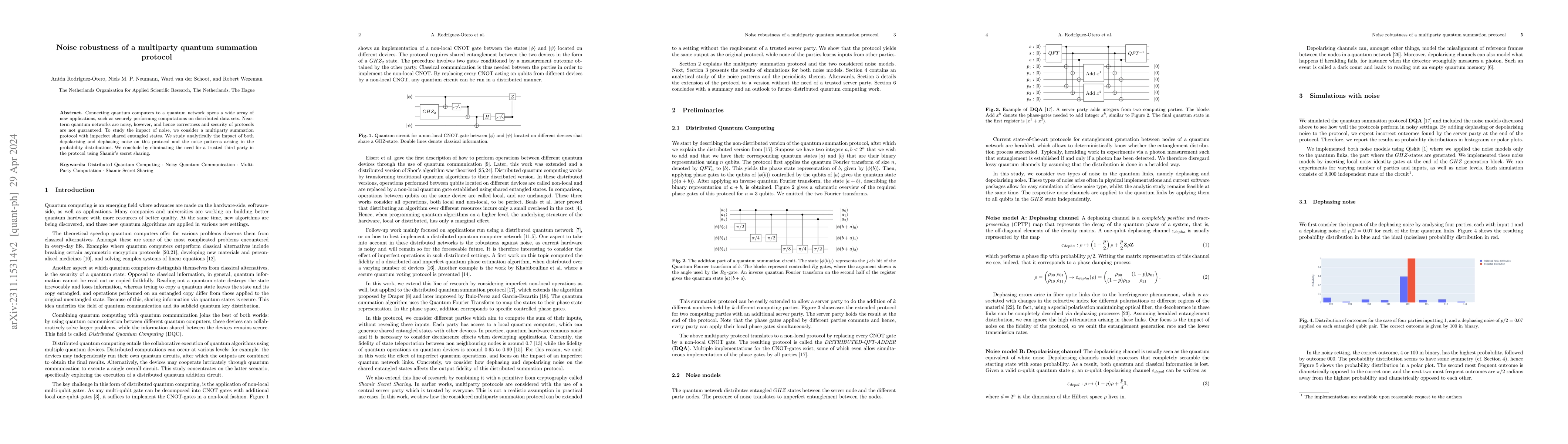 Thumbnail for Noise robustness of a multiparty quantum summation protocol