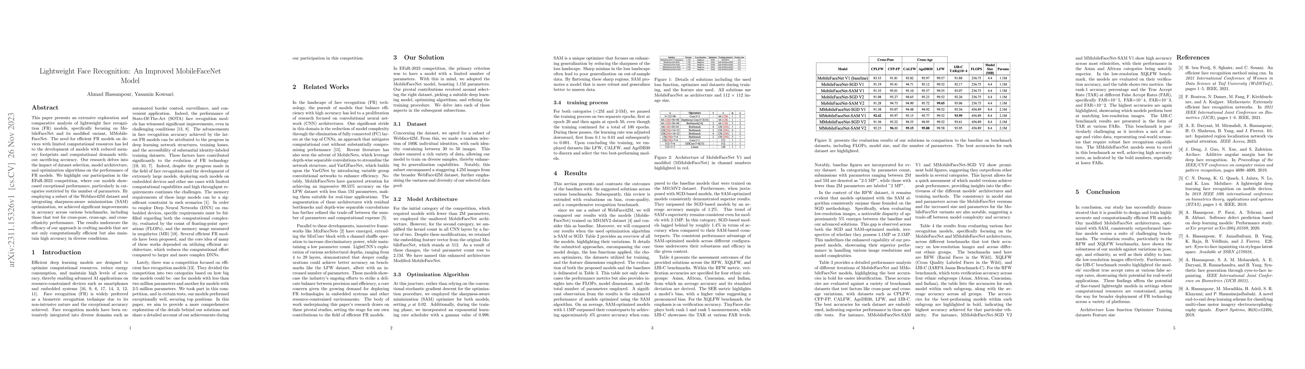 Thumbnail for Lightweight Face Recognition: An Improved MobileFaceNet Model