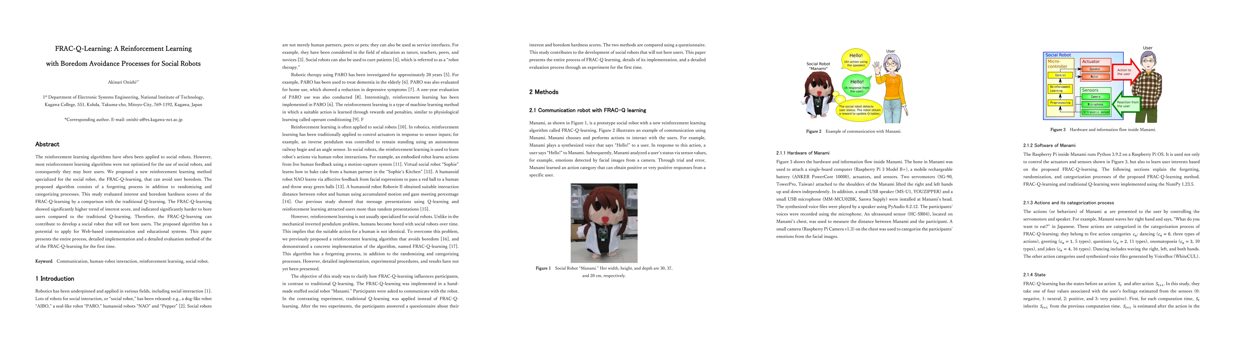Thumbnail for FRAC-Q-Learning: A Reinforcement Learning with Boredom Avoidance
  Processes for Social Robots