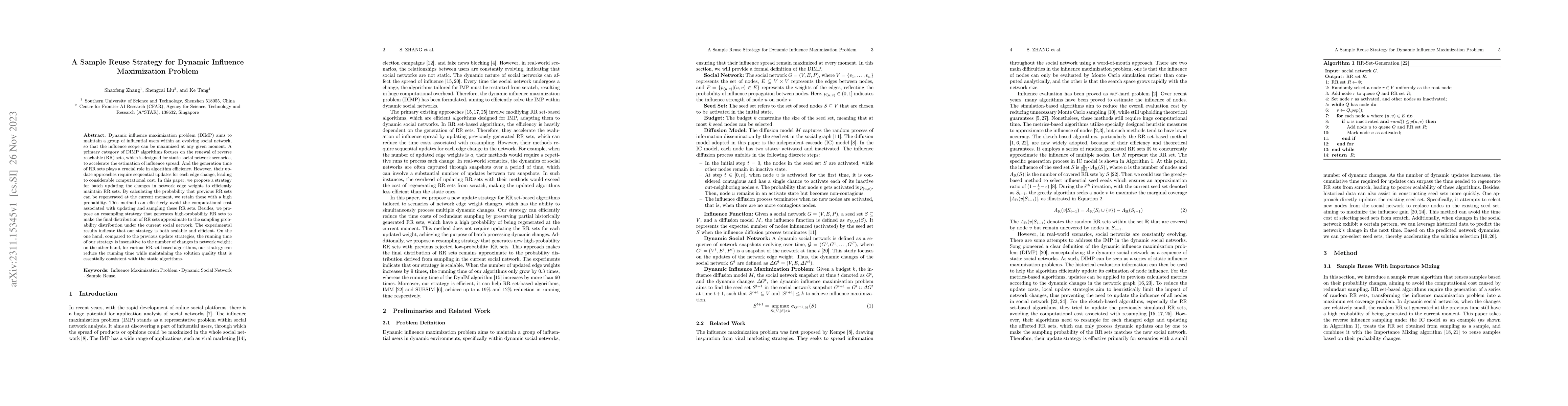 Thumbnail for A Sample Reuse Strategy for Dynamic Influence Maximization Problem