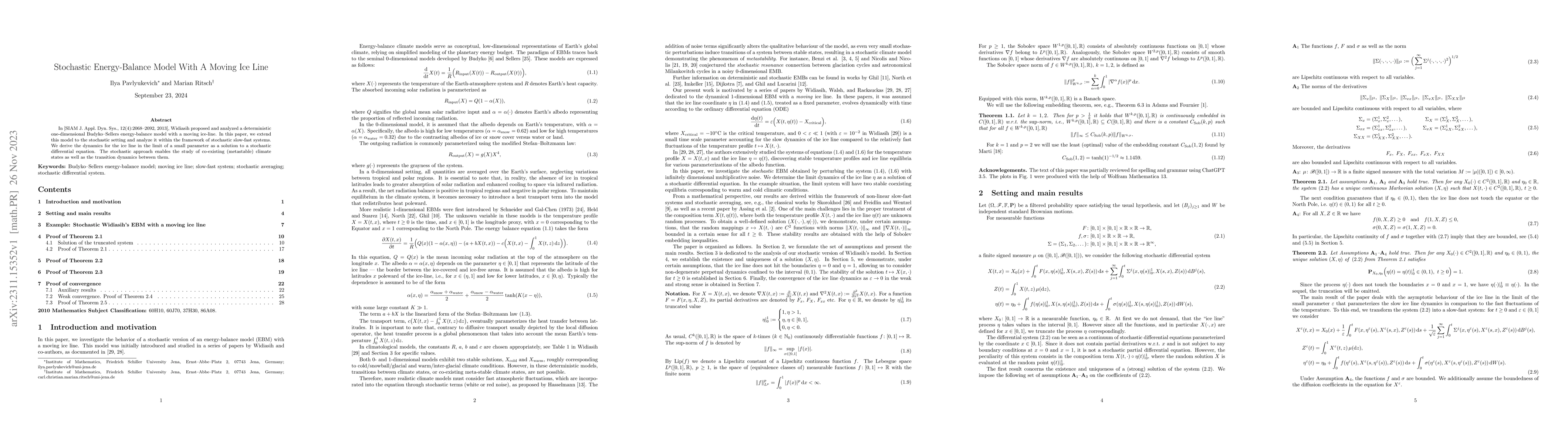 Thumbnail for Stochastic energy-balance model with a moving ice line