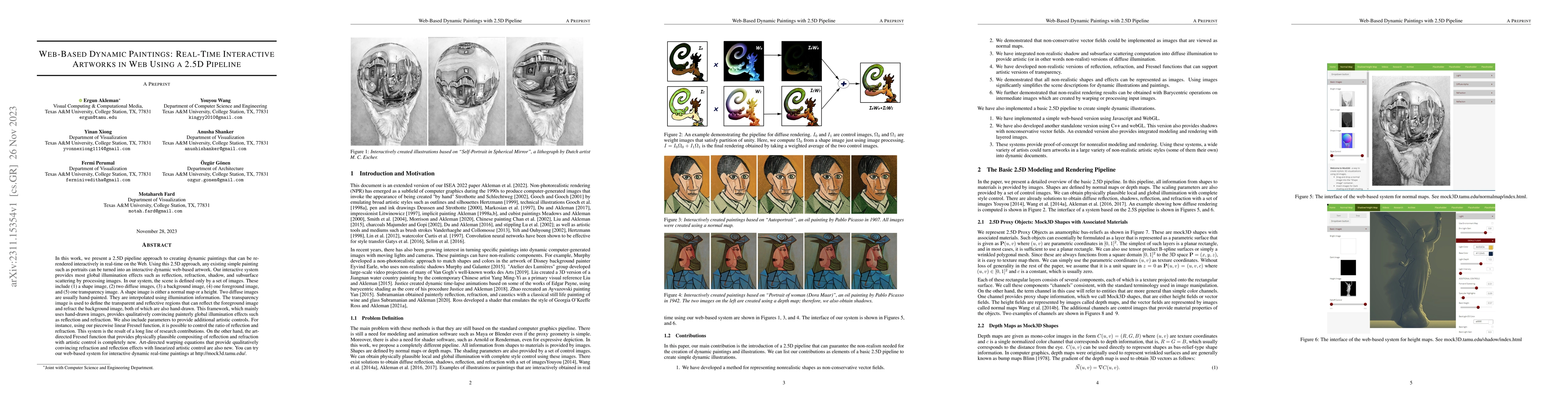 Thumbnail for Web-Based Dynamic Paintings: Real-Time Interactive Artworks in Web Using
  a 2.5D Pipeline