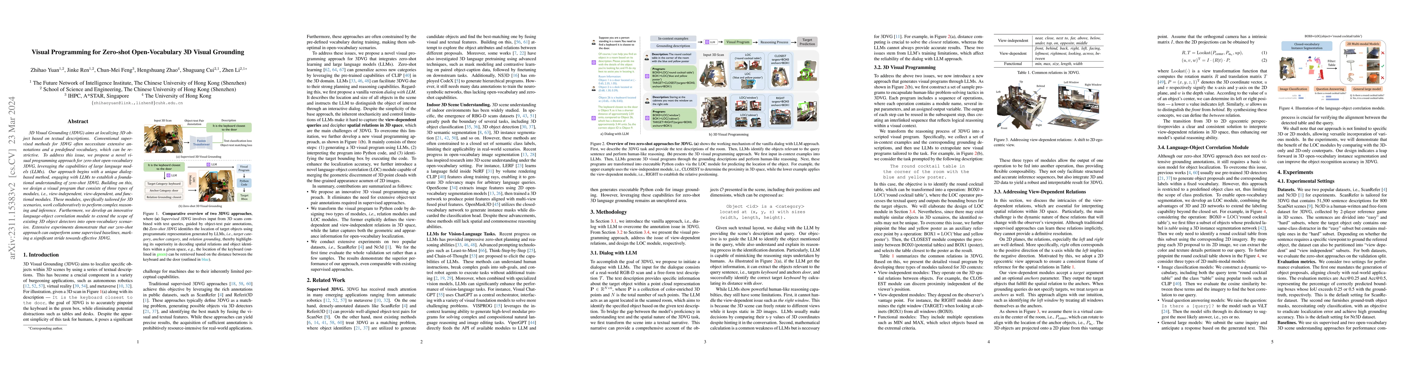 Thumbnail for Visual Programming for Zero-shot Open-Vocabulary 3D Visual Grounding