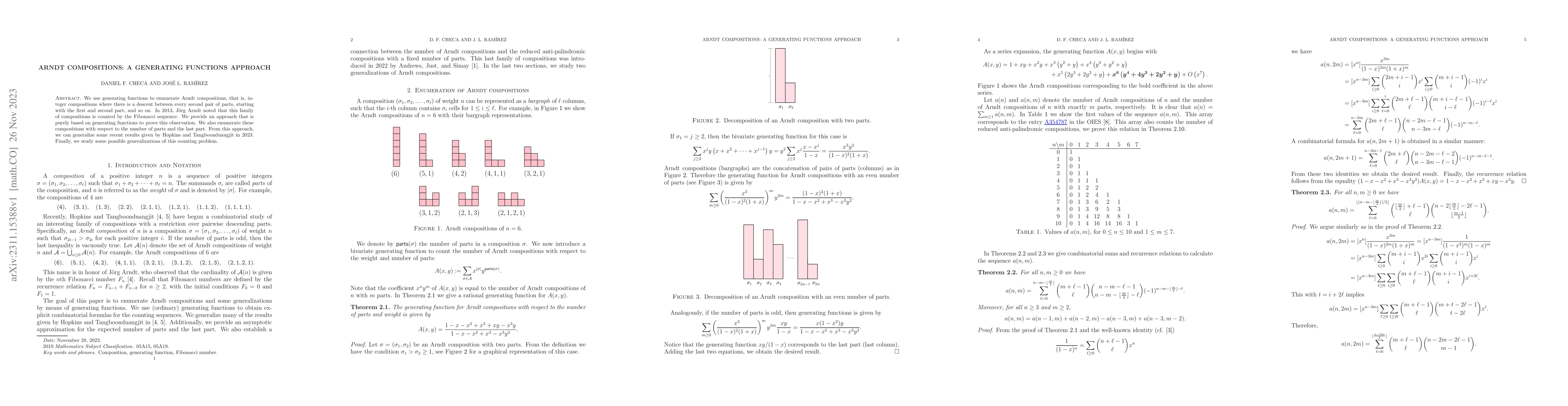 Thumbnail for Arndt compositions: a generating functions approach