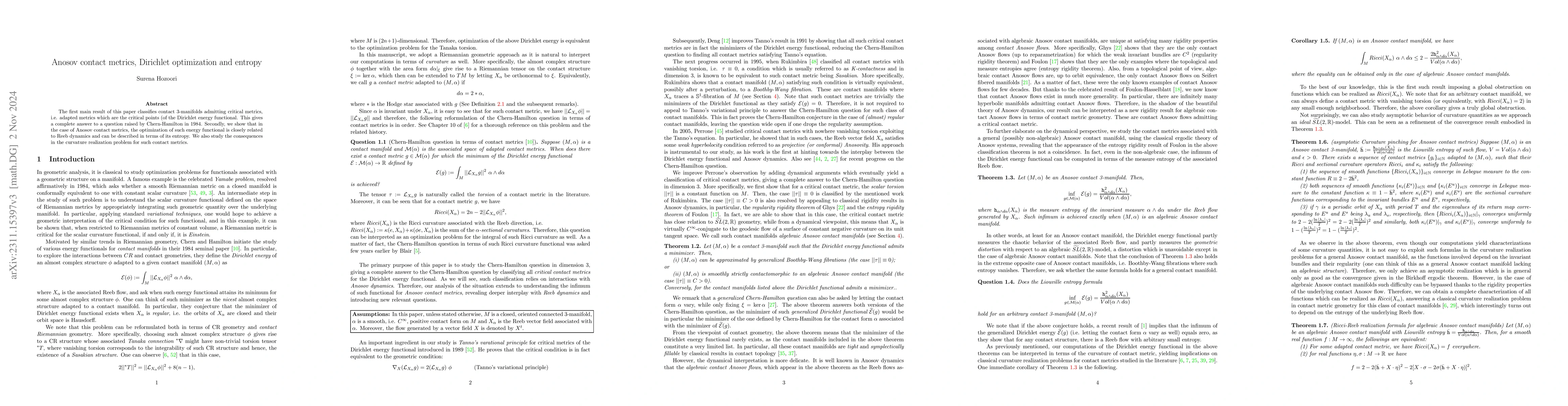 Thumbnail for Anosov contact metrics, Dirichlet optimization and entropy