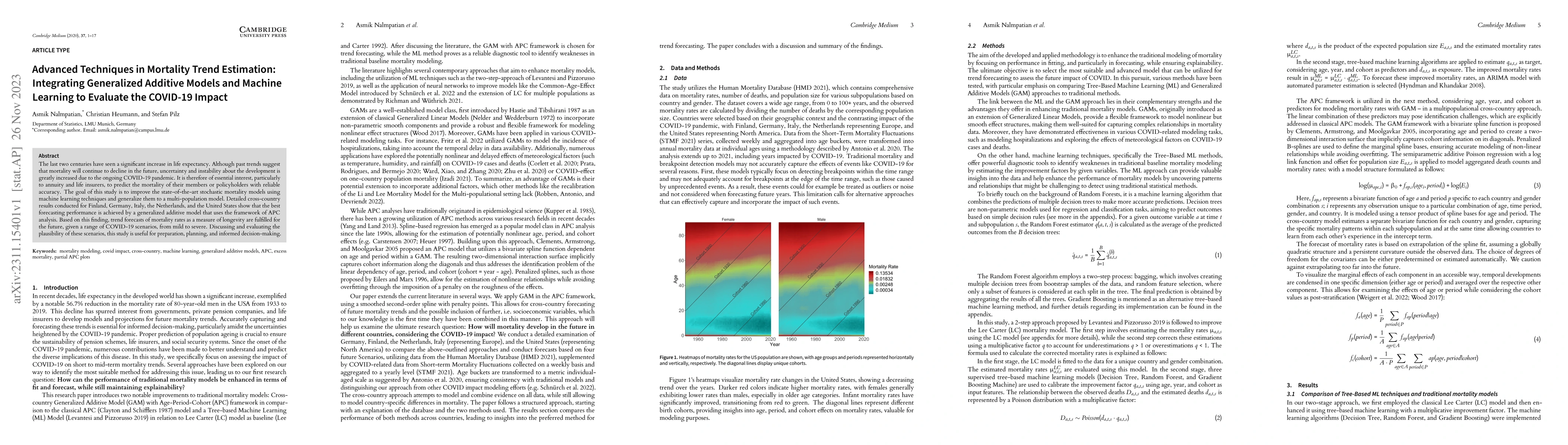 Thumbnail for Advanced Techniques in Mortality Trend Estimation: Integrating
  Generalized Additive Models and Machine Learning to Evaluate the COVID-19
  Impact