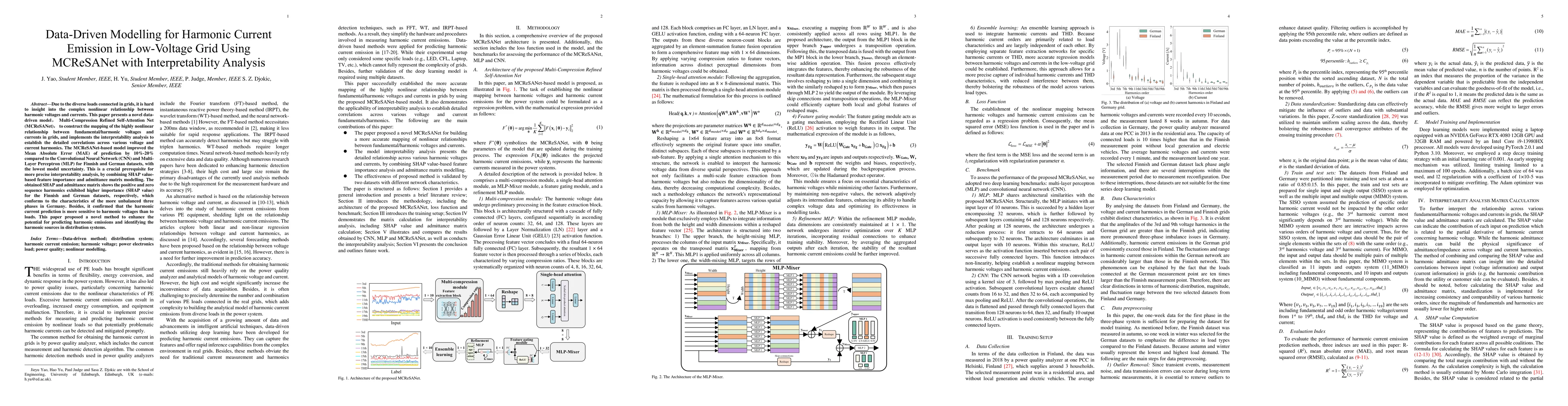 Thumbnail for Data-Driven Modelling for Harmonic Current Emission in Low-Voltage Grid
  Using MCReSANet with Interpretability Analysis