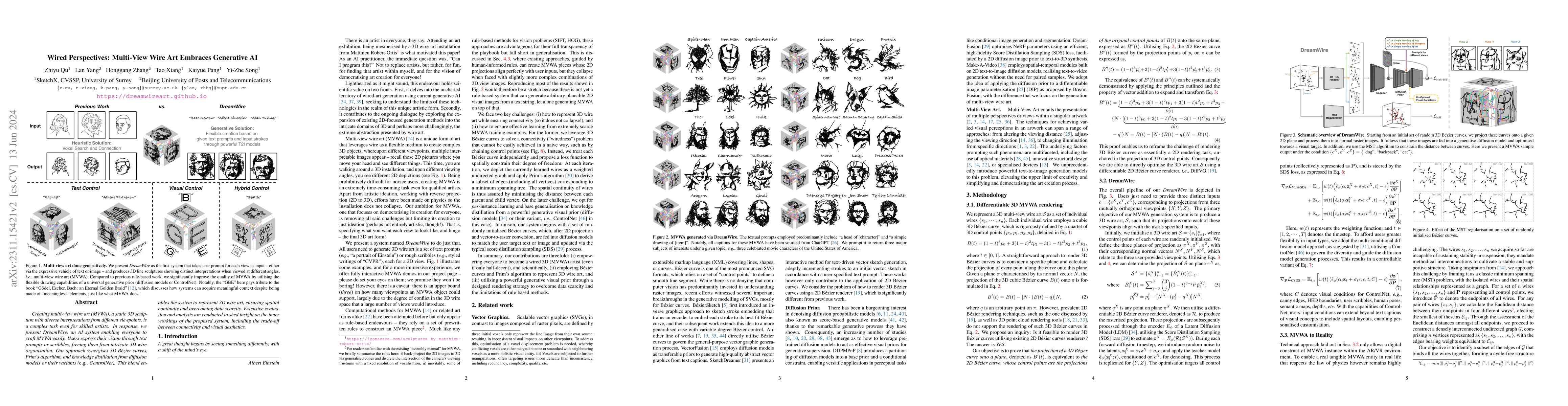 Thumbnail for Wired Perspectives: Multi-View Wire Art Embraces Generative AI