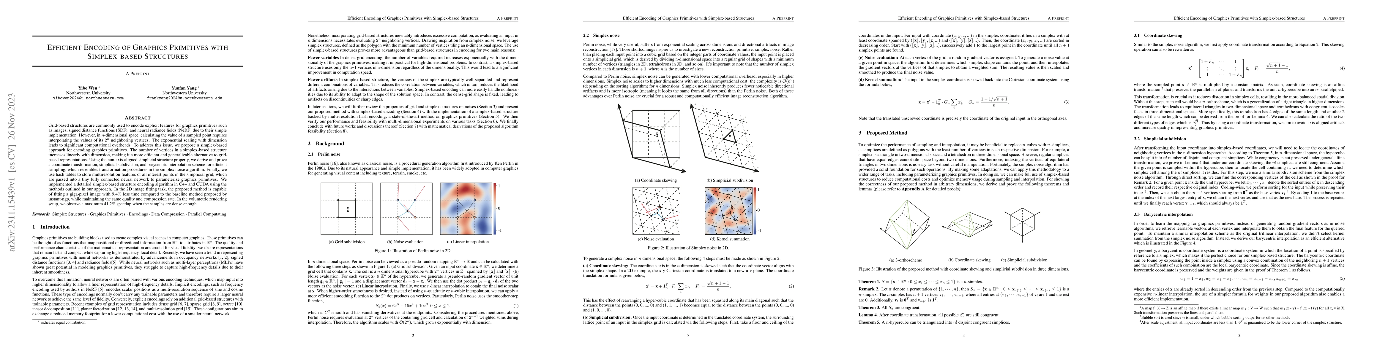 Thumbnail for Efficient Encoding of Graphics Primitives with Simplex-based Structures