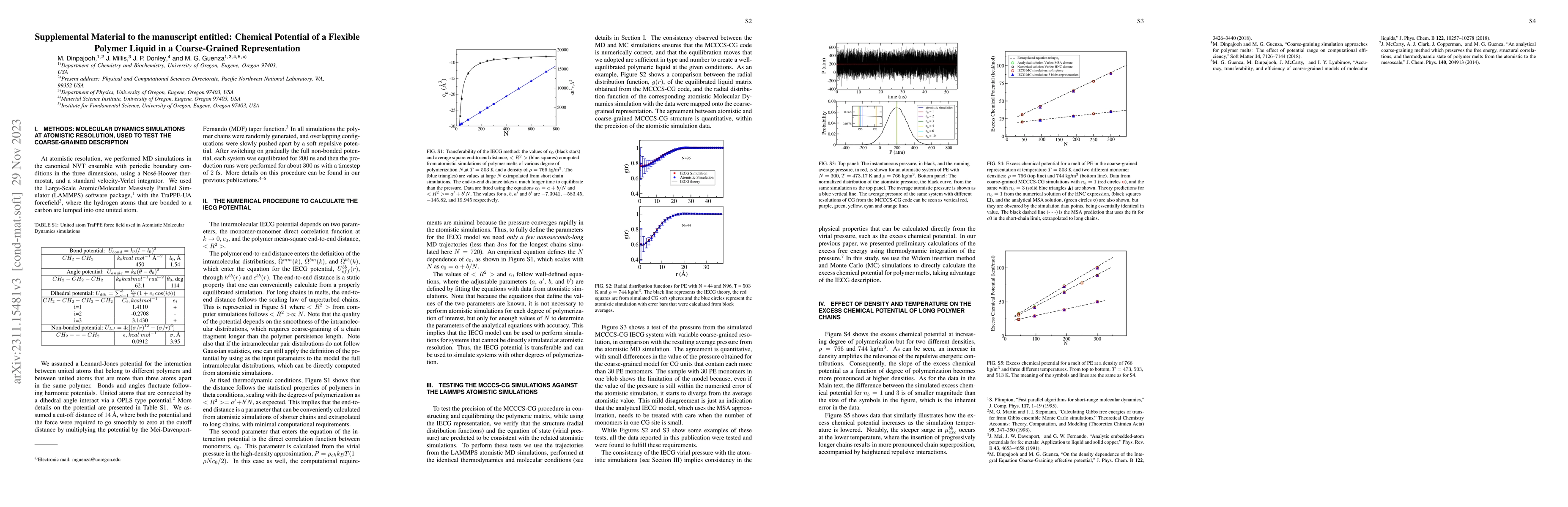 Thumbnail for Chemical Potential of a Flexible Polymer Liquid in a Coarse-Grained
  Representation