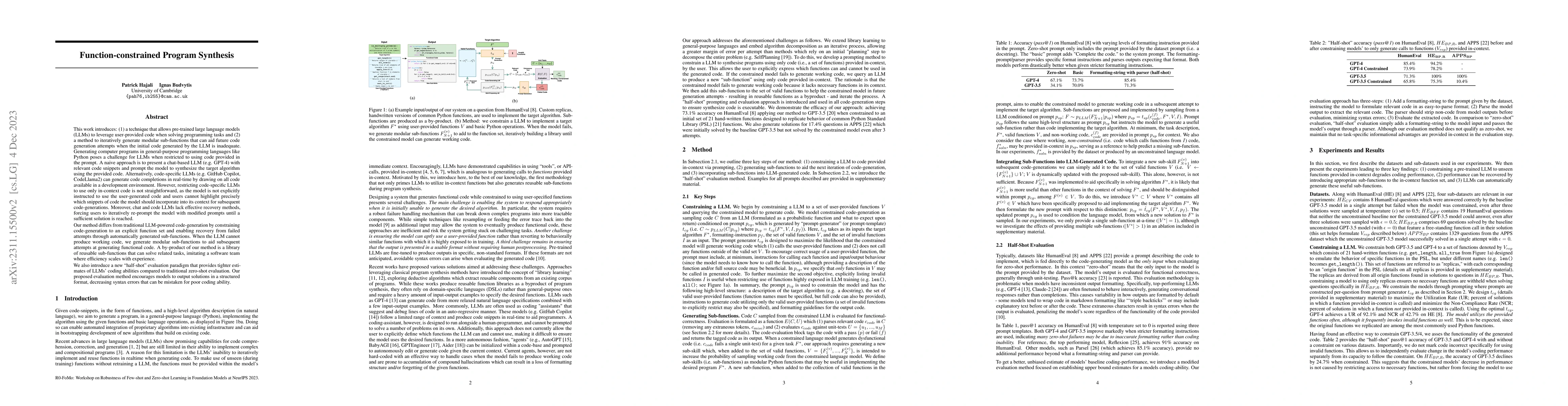 Thumbnail for Function-constrained Program Synthesis