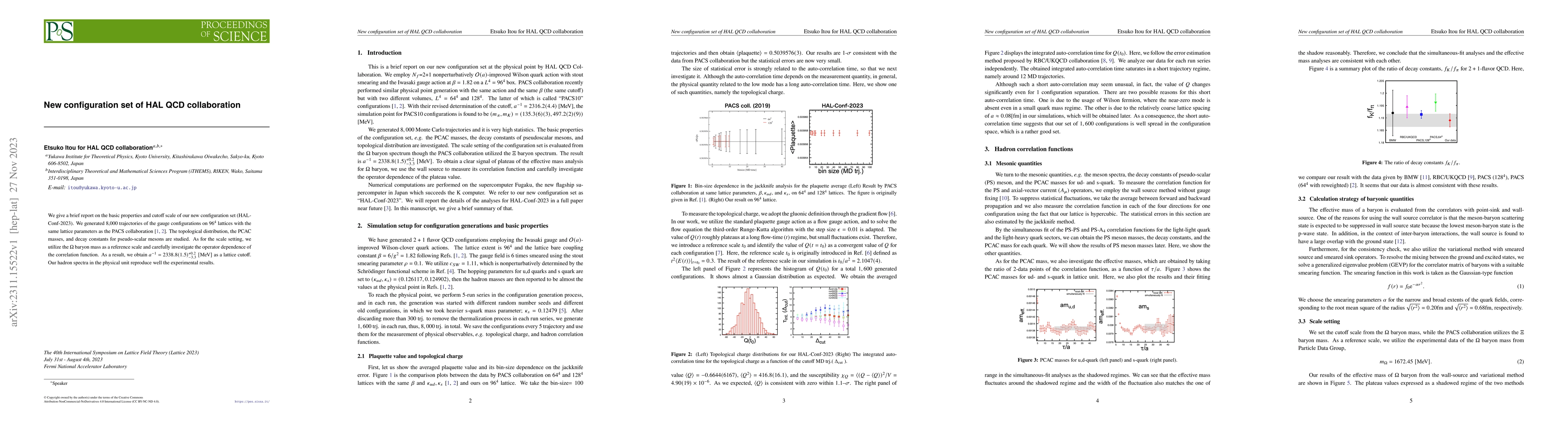 Thumbnail for New configuration set of HAL QCD collaboration