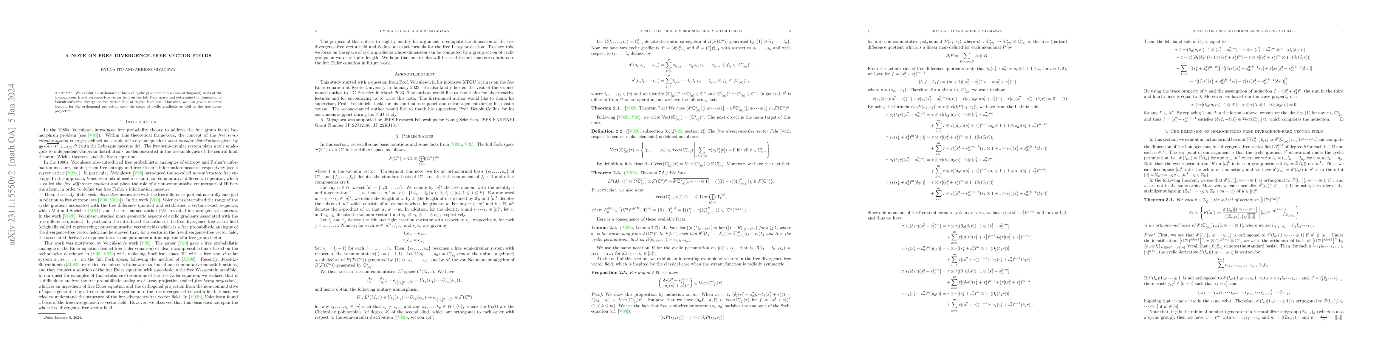 Thumbnail for A note on free divergence-free vector fields