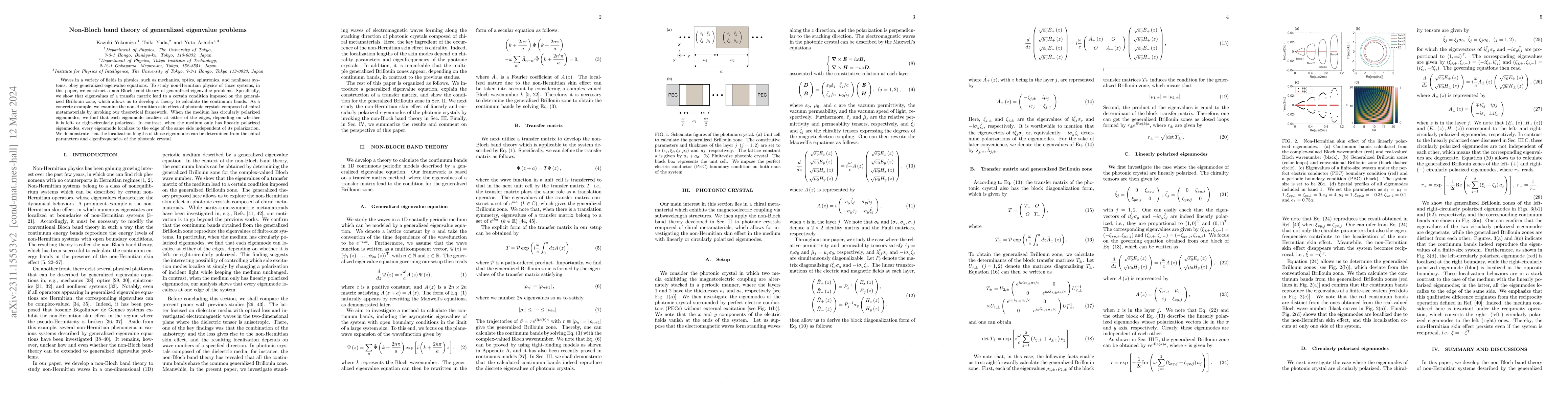 Thumbnail for Non-Bloch band theory of generalized eigenvalue problems