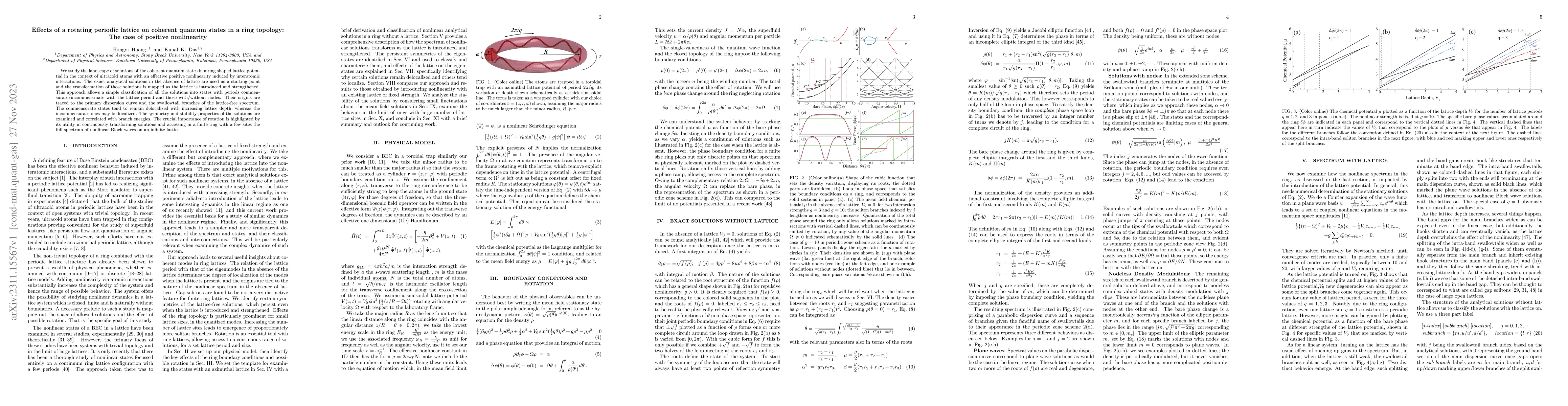 Thumbnail for Effects of a rotating periodic lattice on coherent quantum states in a
  ring topology: The case of positive nonlinearity
