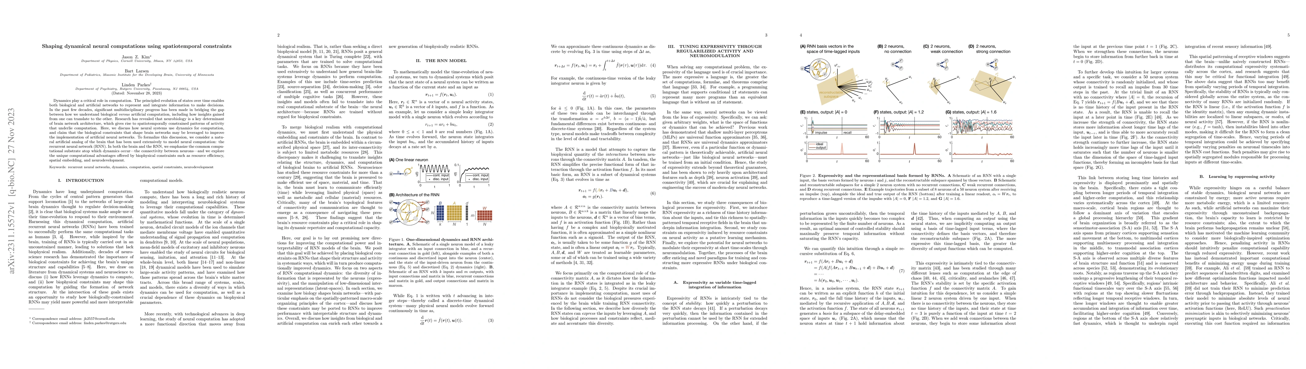 Thumbnail for Shaping dynamical neural computations using spatiotemporal constraints