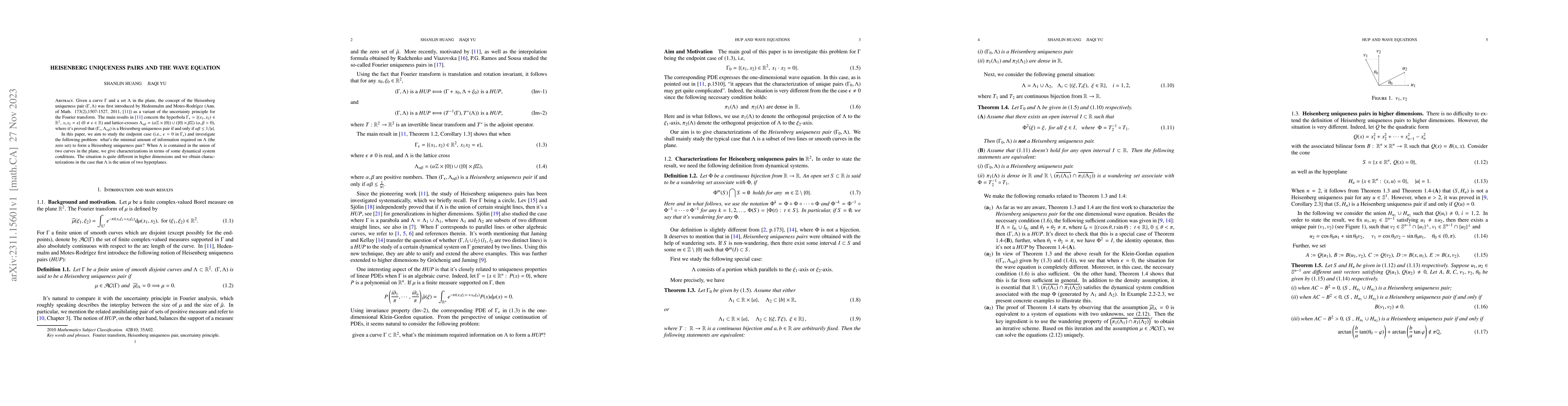 Thumbnail for Heisenberg Uniqueness Pairs and the wave equation