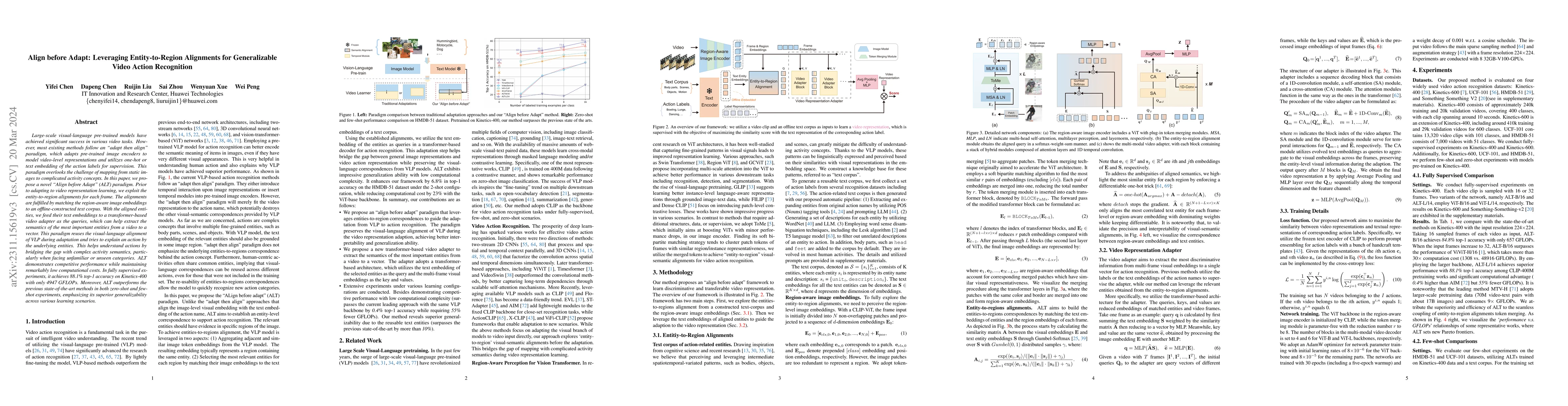 Thumbnail for Align before Adapt: Leveraging Entity-to-Region Alignments for
  Generalizable Video Action Recognition