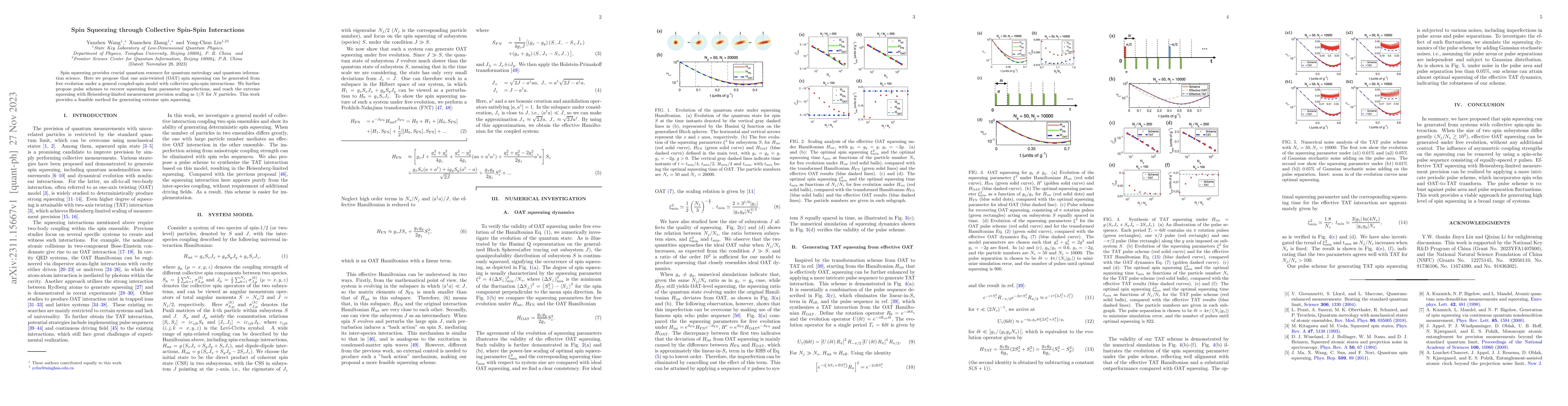 Thumbnail for Spin Squeezing through Collective Spin-Spin Interactions