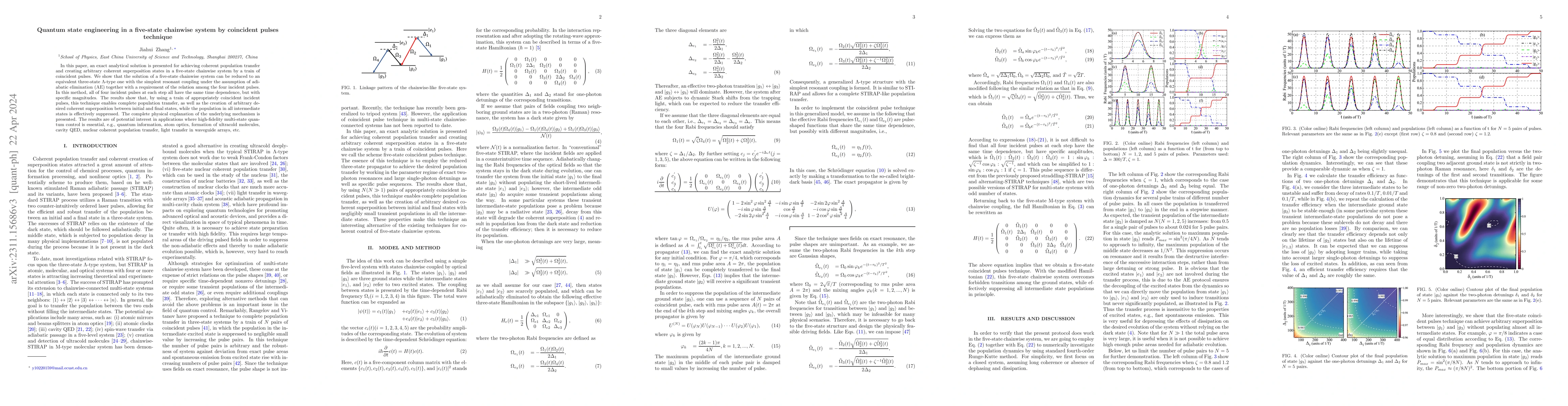 Thumbnail for Quantum state engineering in a five-state chainwise system by coincident
  pulse technique