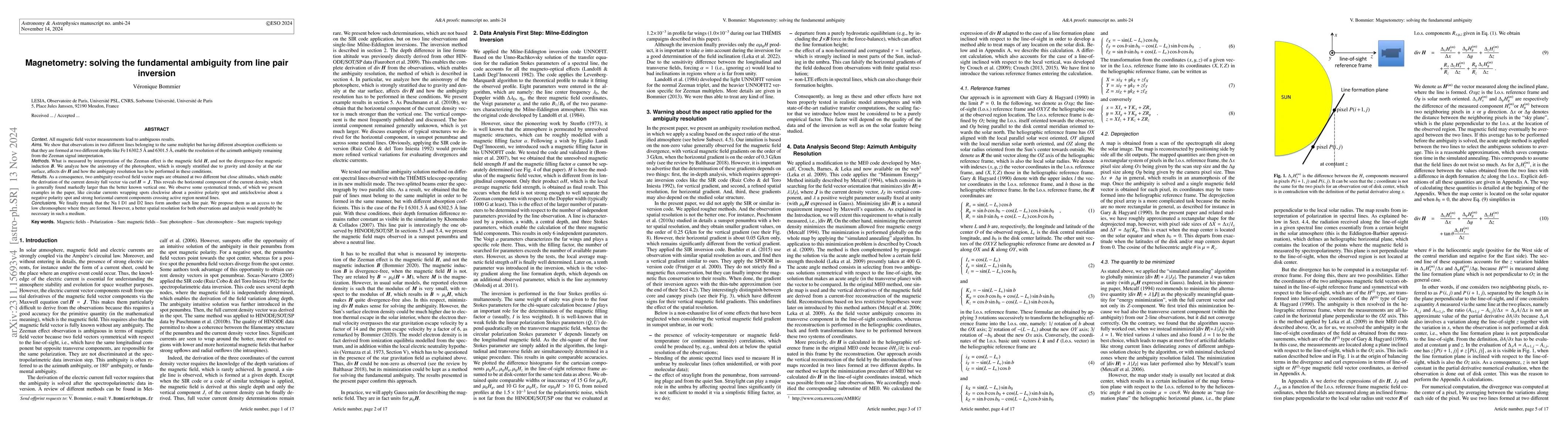 Thumbnail for Magnetometry: solving the fundamental ambiguity from line pair inversion