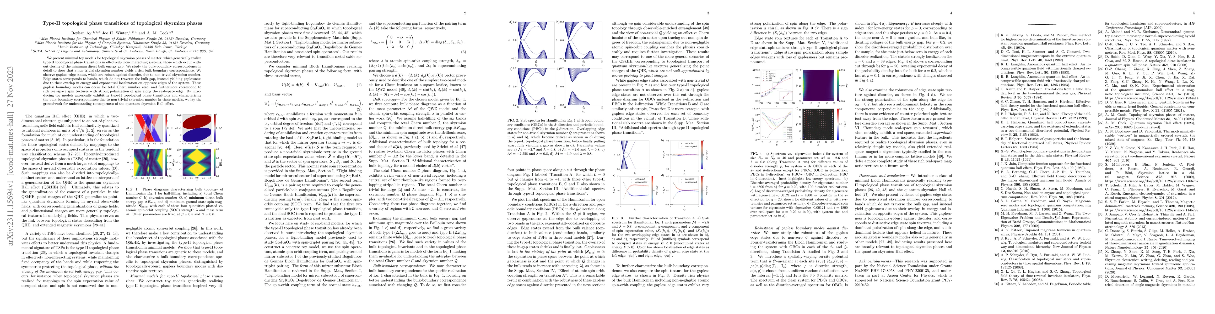 Thumbnail for Type-II topological phase transitions of topological skyrmion phases