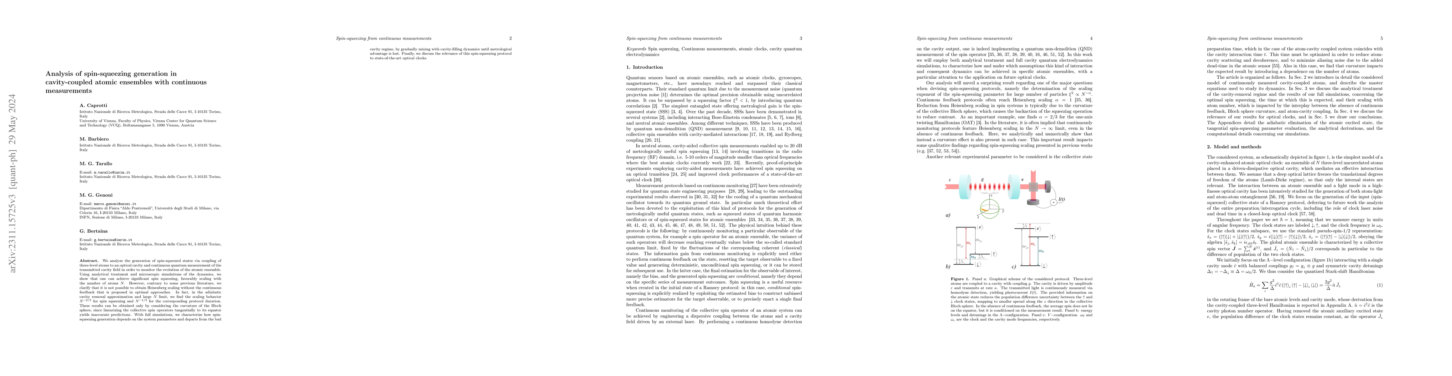 Thumbnail for Analysis of spin-squeezing generation in cavity-coupled atomic ensembles
  with continuous measurements