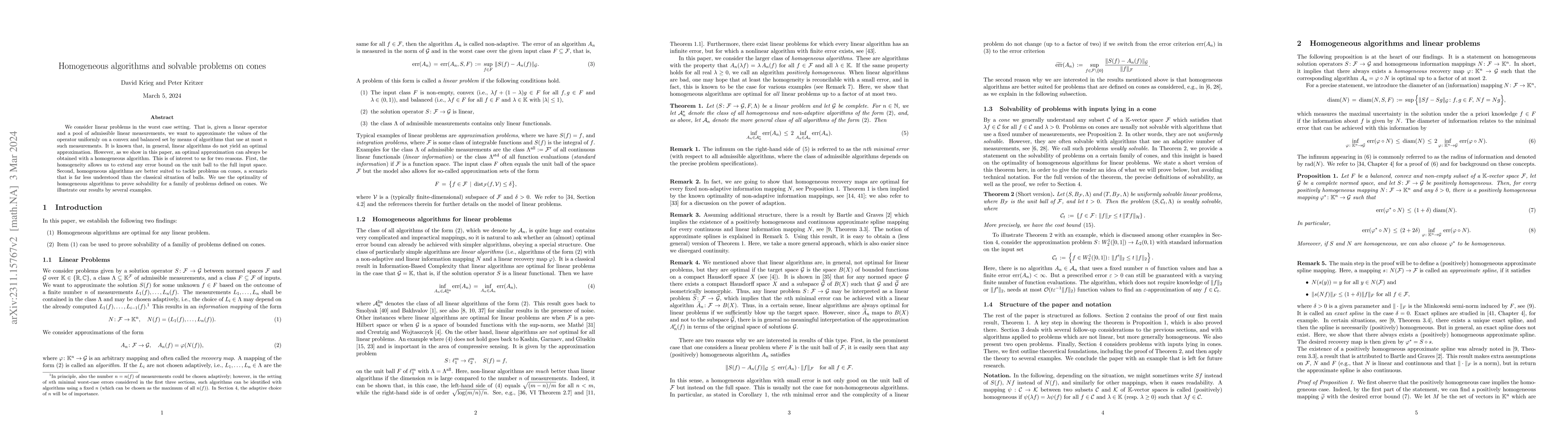 Thumbnail for Homogeneous algorithms and solvable problems on cones
