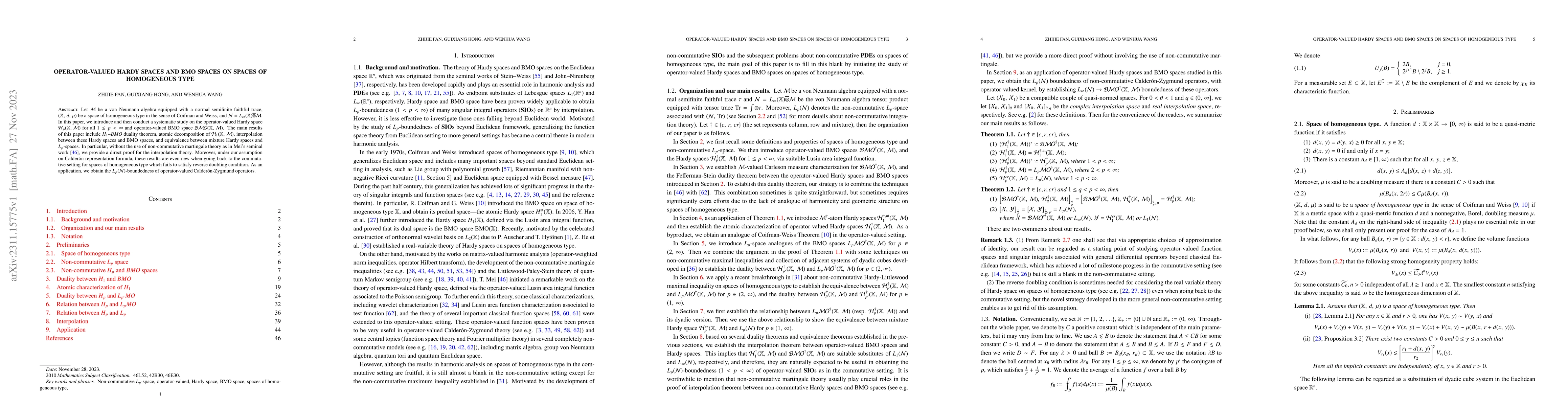 Thumbnail for Operator-Valued Hardy spaces and BMO Spaces on Spaces of Homogeneous
  Type