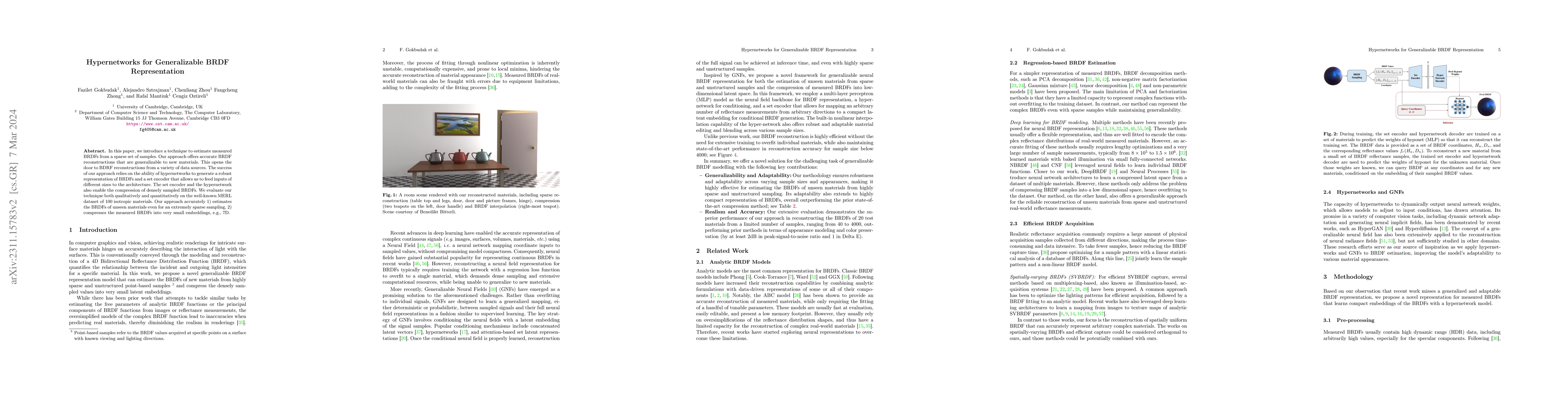 Thumbnail for Hypernetworks for Generalizable BRDF Representation