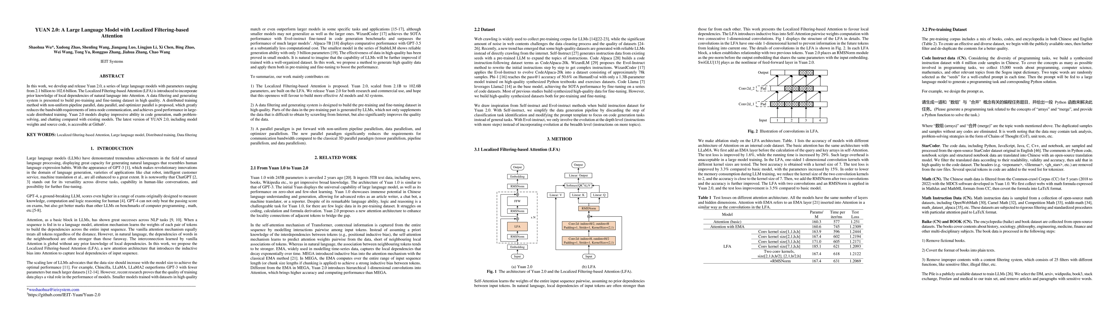 Thumbnail for YUAN 2.0: A Large Language Model with Localized Filtering-based
  Attention