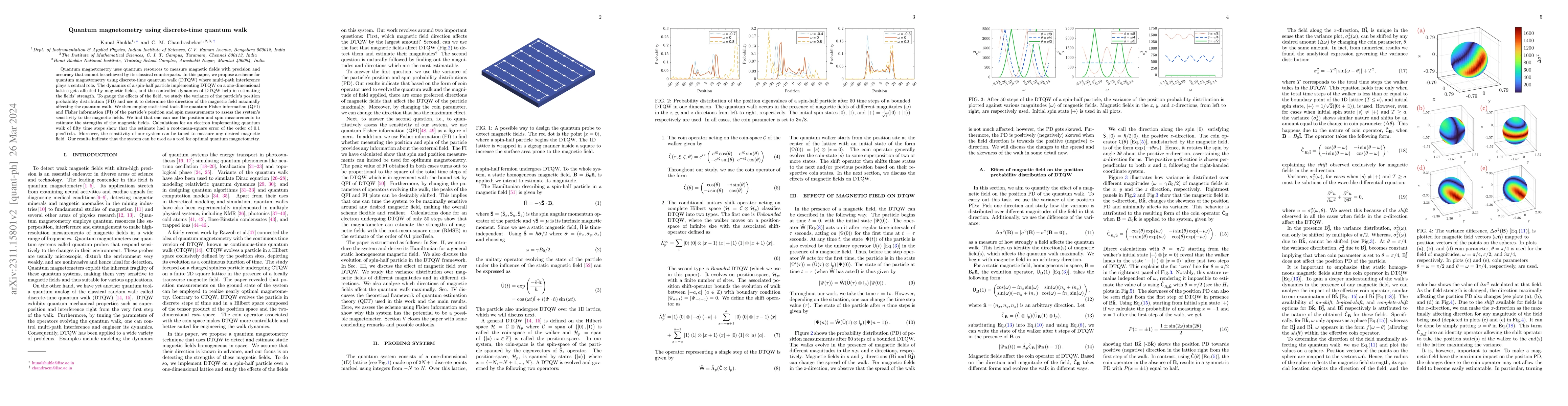 Thumbnail for Quantum magnetometry using discrete-time quantum walk