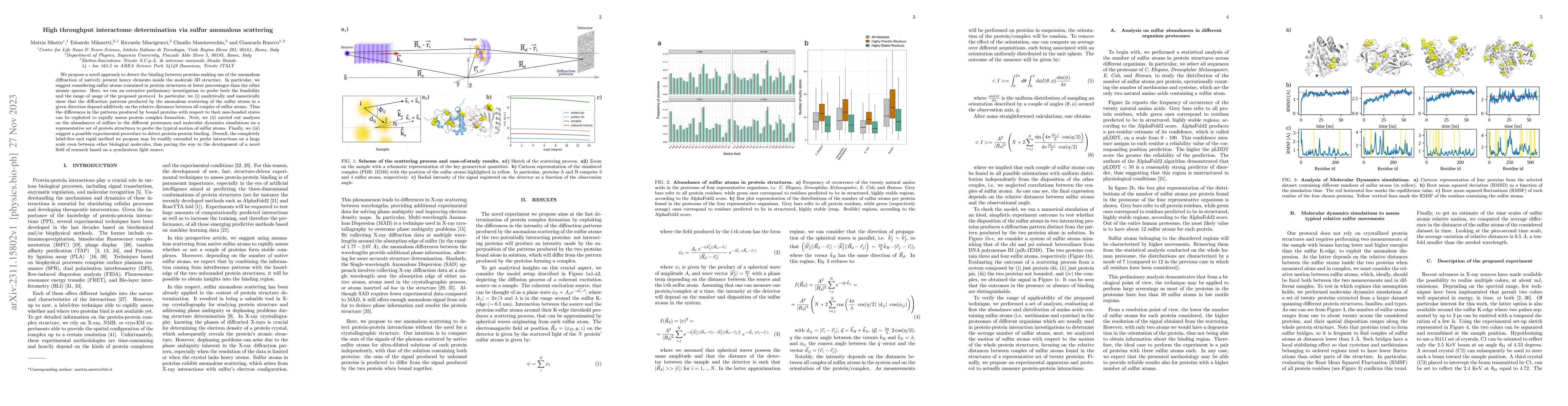 Thumbnail for High throughput interactome determination via sulfur anomalous
  scattering