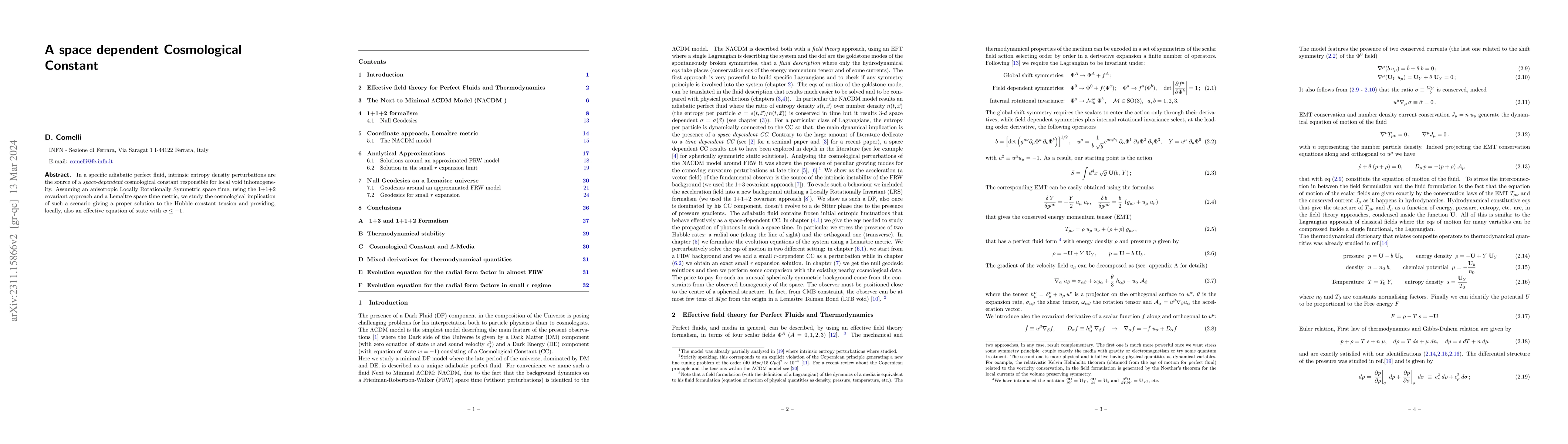 Thumbnail for A space dependent Cosmological Constant