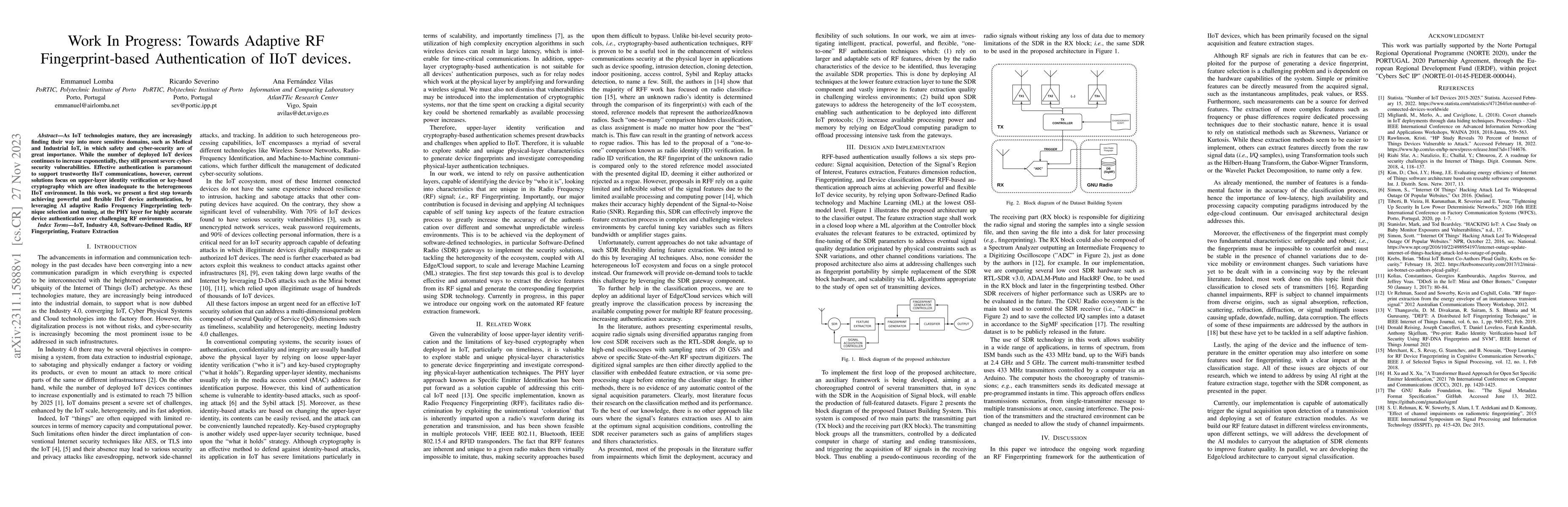Thumbnail for Towards Adaptive RF Fingerprint-based Authentication of IIoT devices