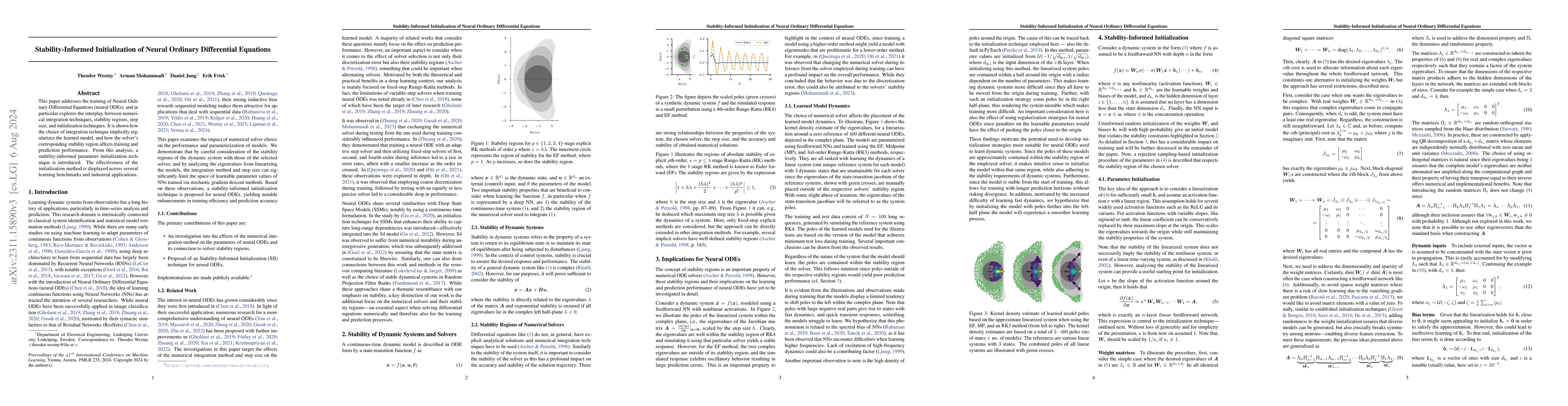 Thumbnail for Stability-Informed Initialization of Neural Ordinary Differential
  Equations